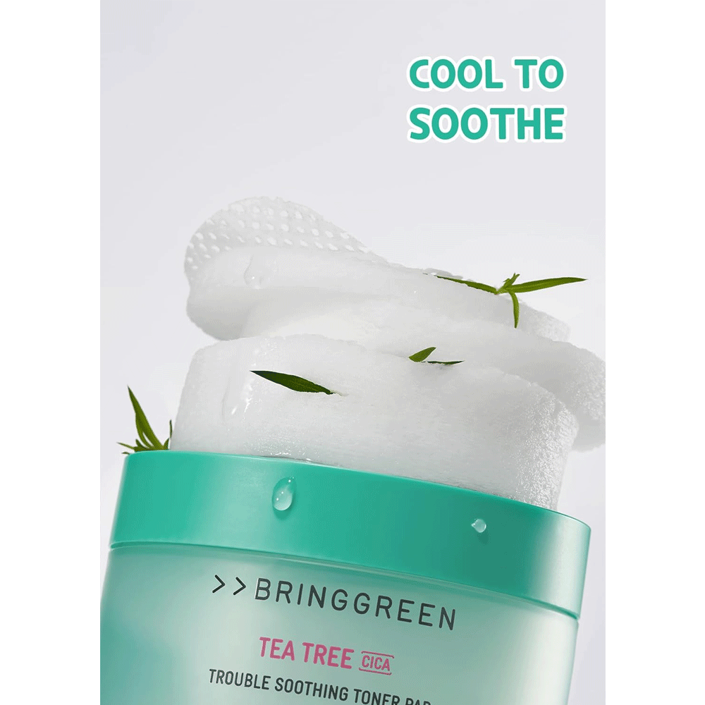 BRING GREEN Tea Tree Cica Trouble Soothing Toner Pad 90 pads - DODOSKIN