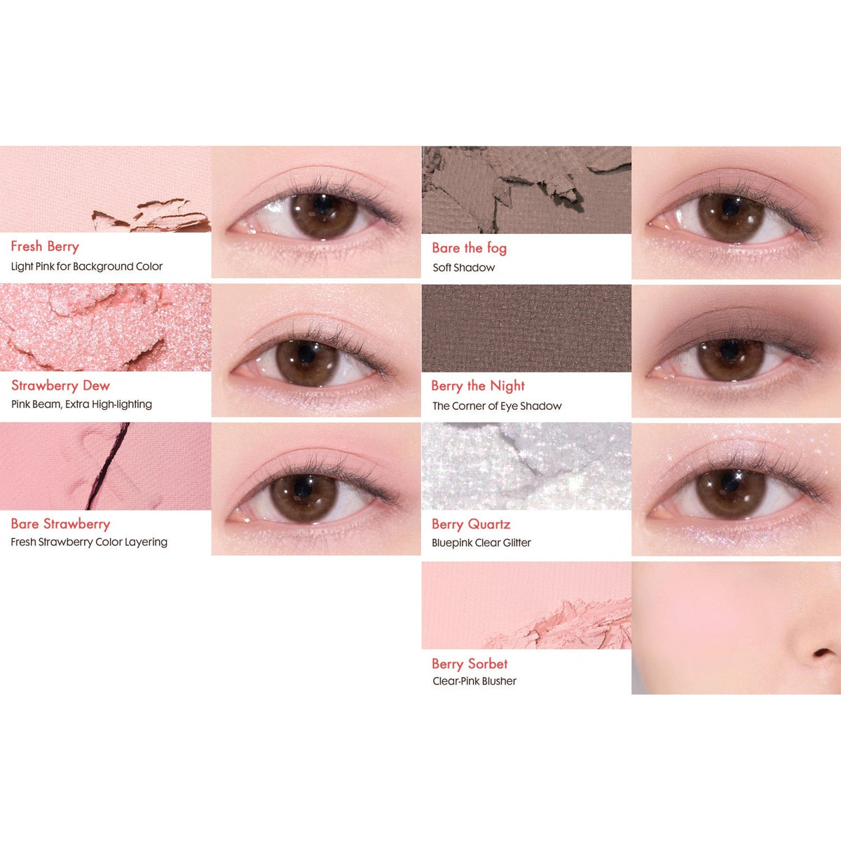 rom&nd Bare Layer Palette 14g 2colors