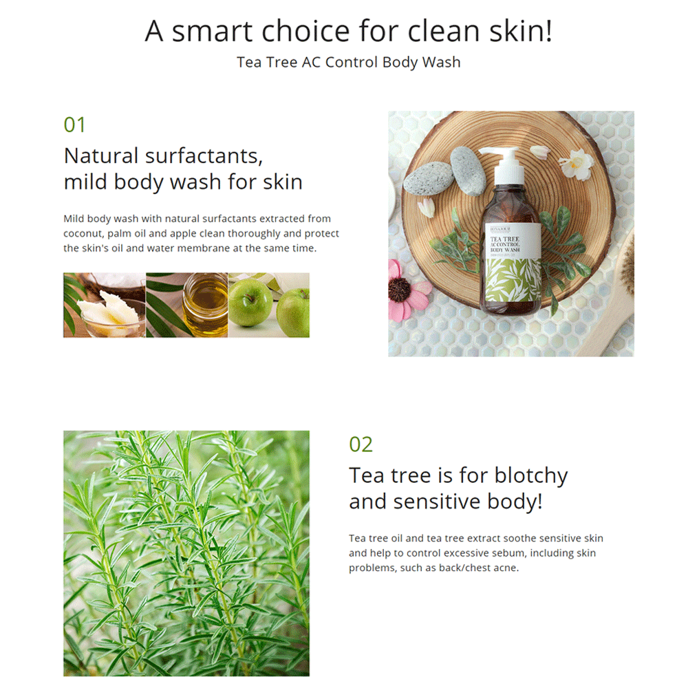 BONAJOUR Tea Tree AC Control Body Wash 300ml