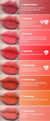 Innisfree Airy Matte Tint (8 color) - Dodoskin