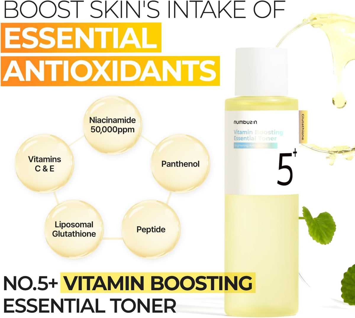 numbuzin No. 5+ Vitamin Boosting Essential Toner 200ml