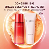 DONGINBI 1899 Single Essence EX 70ml & Cleansing Foam 50ml Special Set - Anti-Aging face essence with Korean Red Ginseng for Radiance and Repair - Dodoskin
