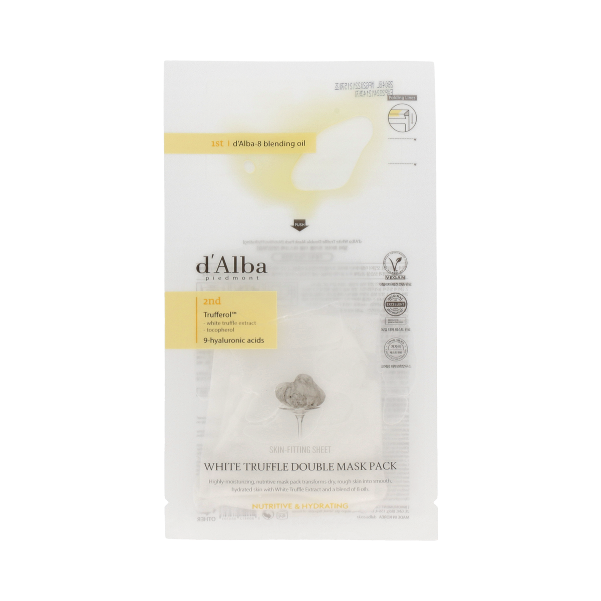 d'Alba White Truffle Double Mask Pack (Nutritive) 32.5g