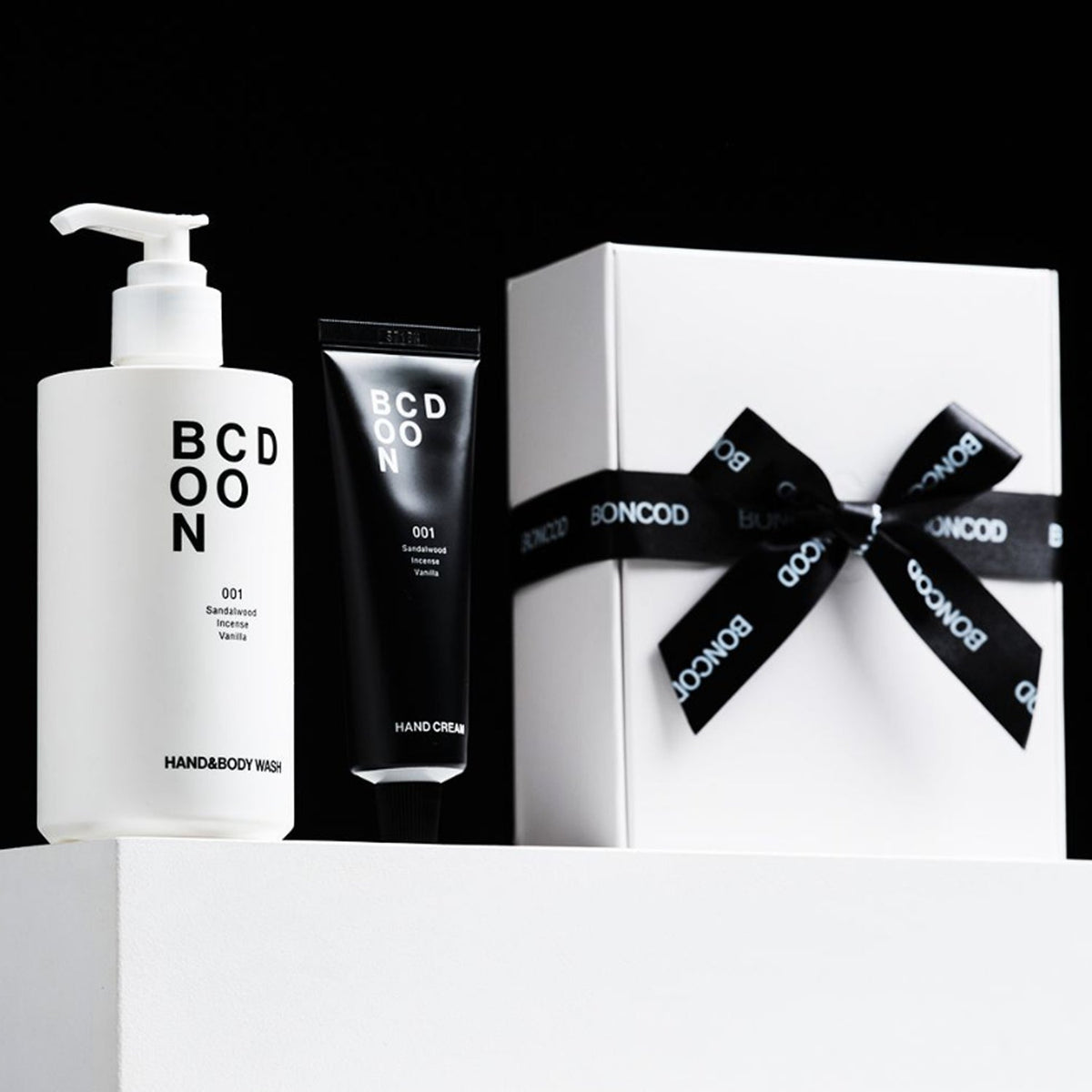 BONCOD Perfume Hand Cream + Hand & Body Wash 001 Sandalwood Gift Set