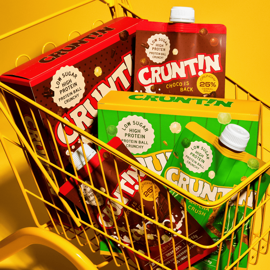 CRUNTIN Crunch Ball Protein Shake – Matcha Flavor, 50g × 5 Packs