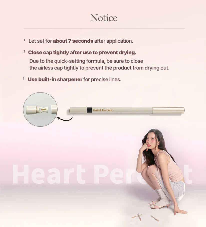 Heart Percent Dote On Mood Gel Eyeliner Pencil 0.5g