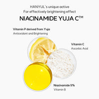 HANYUL Yuja Vita Tone Up Apple Zone Pad 60P, a brightening skincare treatment featuring yuja for enhanced skin vitality.
