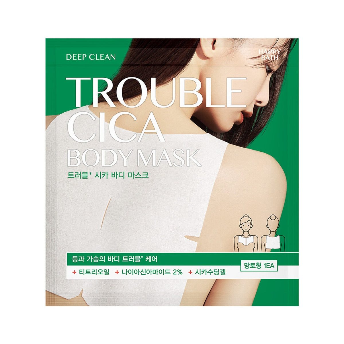 HAPPY BATH Deep Clean Trouble Cica Body Patches 4P