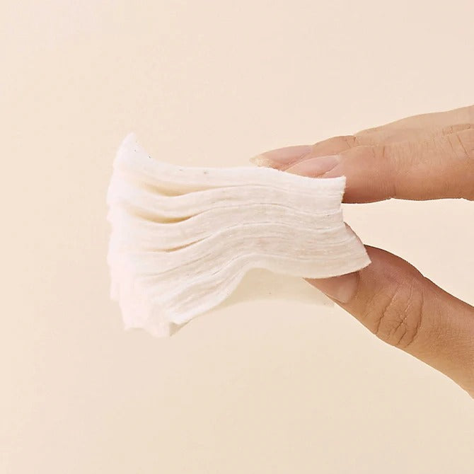 HEVEBLUE Bleach-free Biodegradable Stretchy 100% Cotton Pads 31g 60ea
