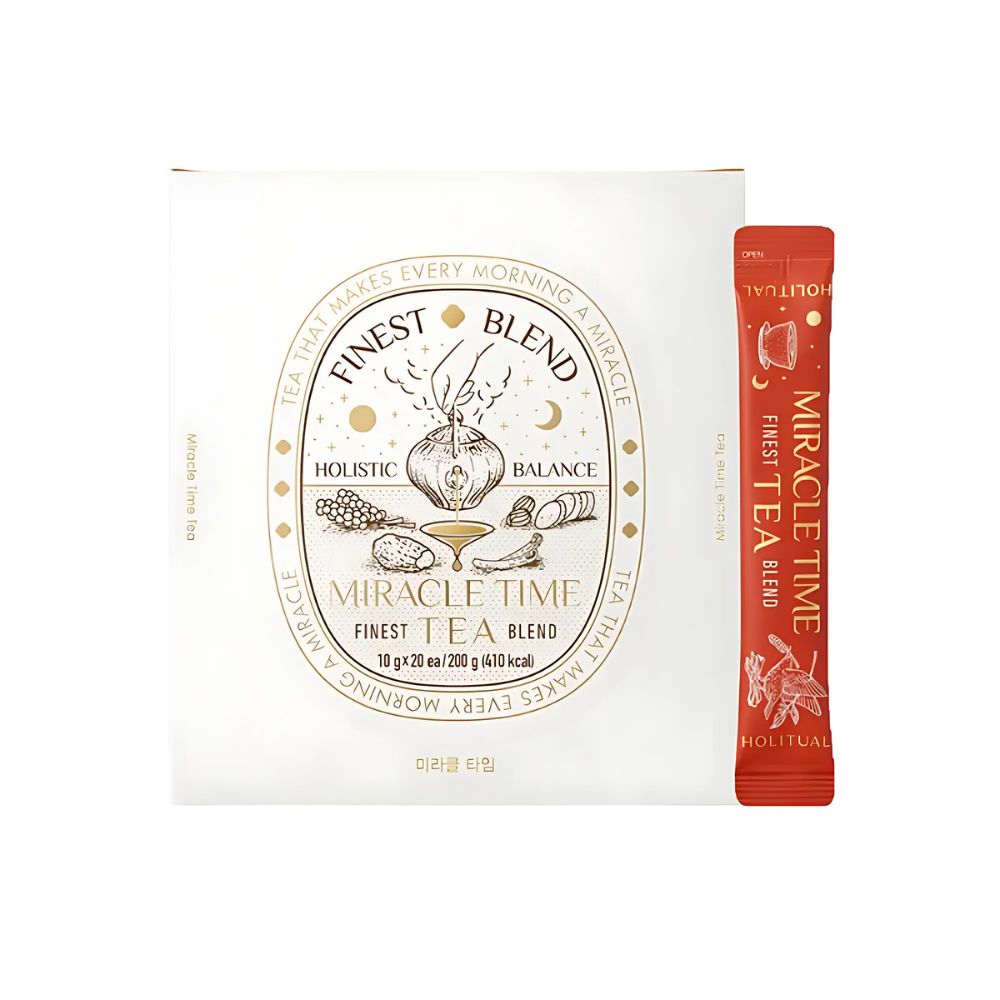 Discover HOLITUAL Miracle Time Tea, a soothing blend designed to promote relaxation and rejuvenation.
