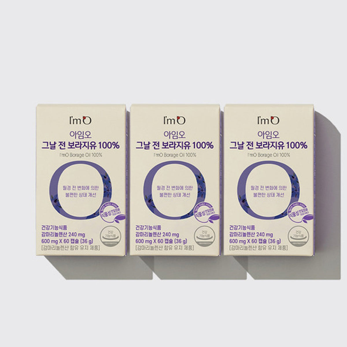I'm O Pre-Period Borage Oil 100% 60 Capsules (3-Month Supply)