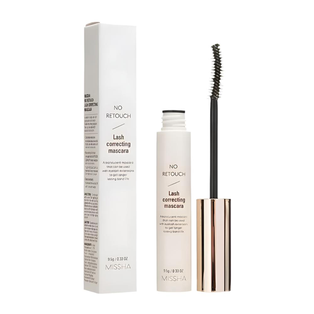 The MISSHA No Retouch Lash Correcting Mascara 9.5g is designed to deliver flawless, long-lasting lashes without the need for touch-ups.