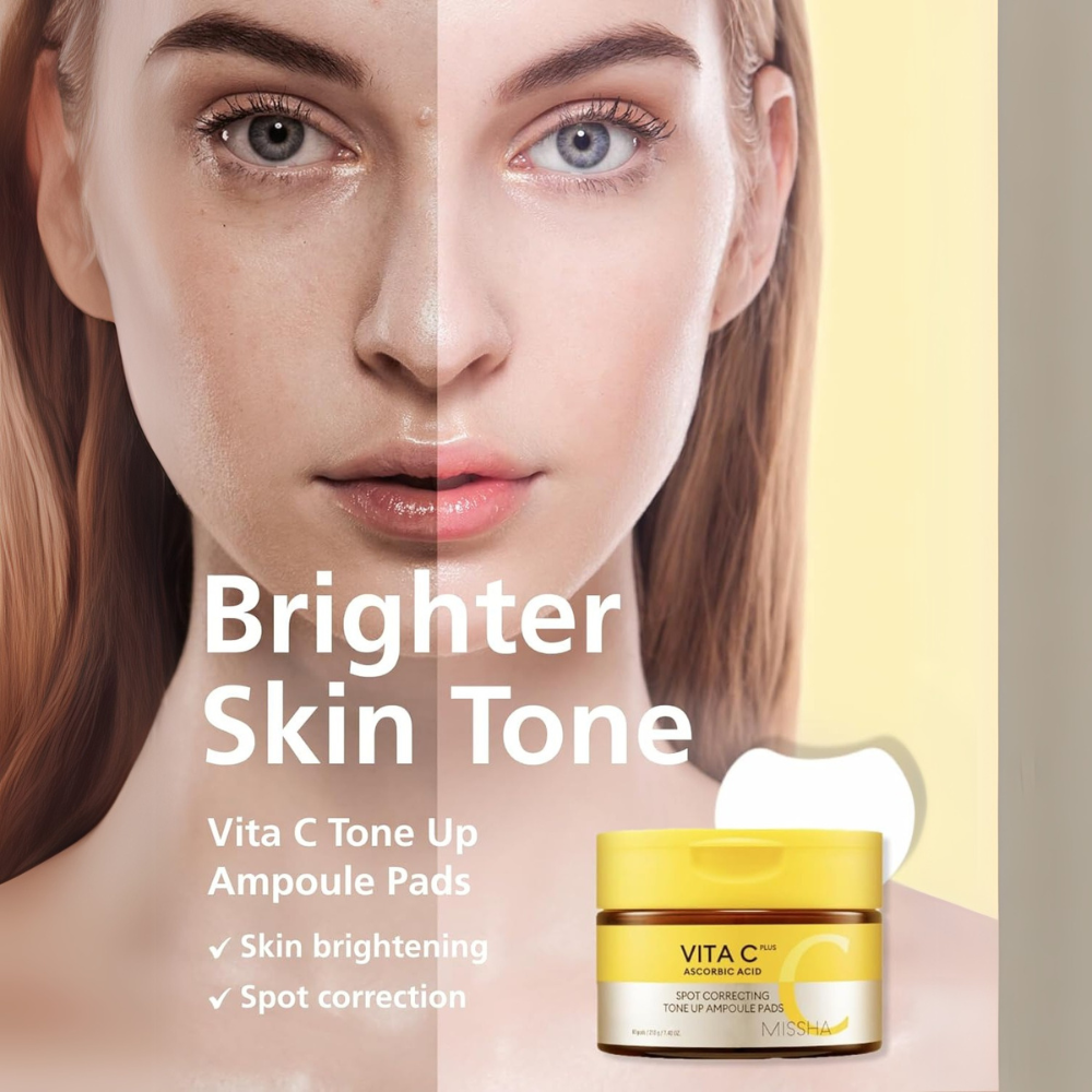 MISSHA Vita C Plus Blemish-C Tone-Up Ampoule Pads 210g (80 Sheets)