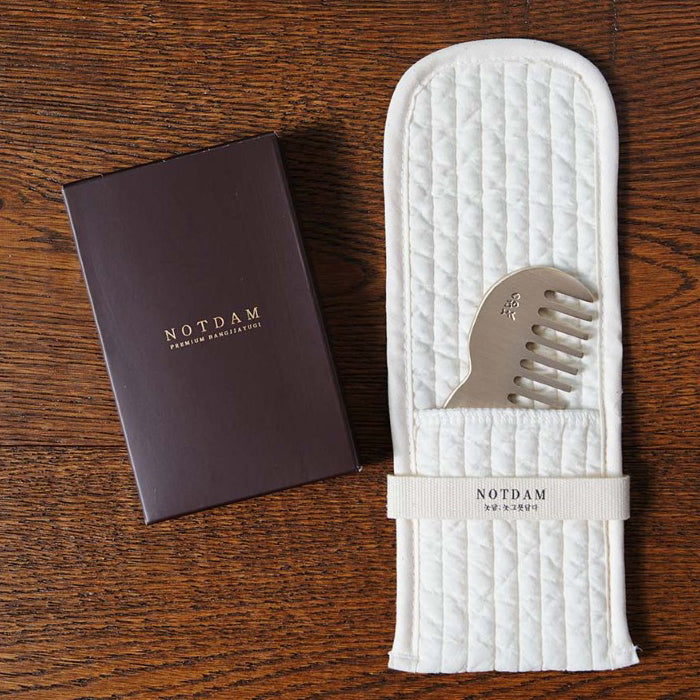 NOTDAM Bangjja Brassware Apple-Comb Scalp Gua Sha Comb with Complimentary Jeogori Gift