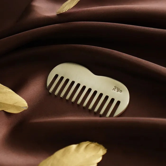 NOTDAM Bangjja Brassware Apple-Comb Scalp Gua Sha Comb with Complimentary Jeogori Gift