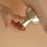 NOTDAM Bangjja Brassware Flower Gua Sha Massager with Complimentary Quilted Pouch