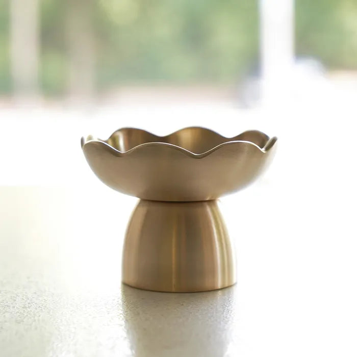 NOTDAM Bangjja Brassware Flower Gua Sha Massager with Complimentary Quilted Pouch