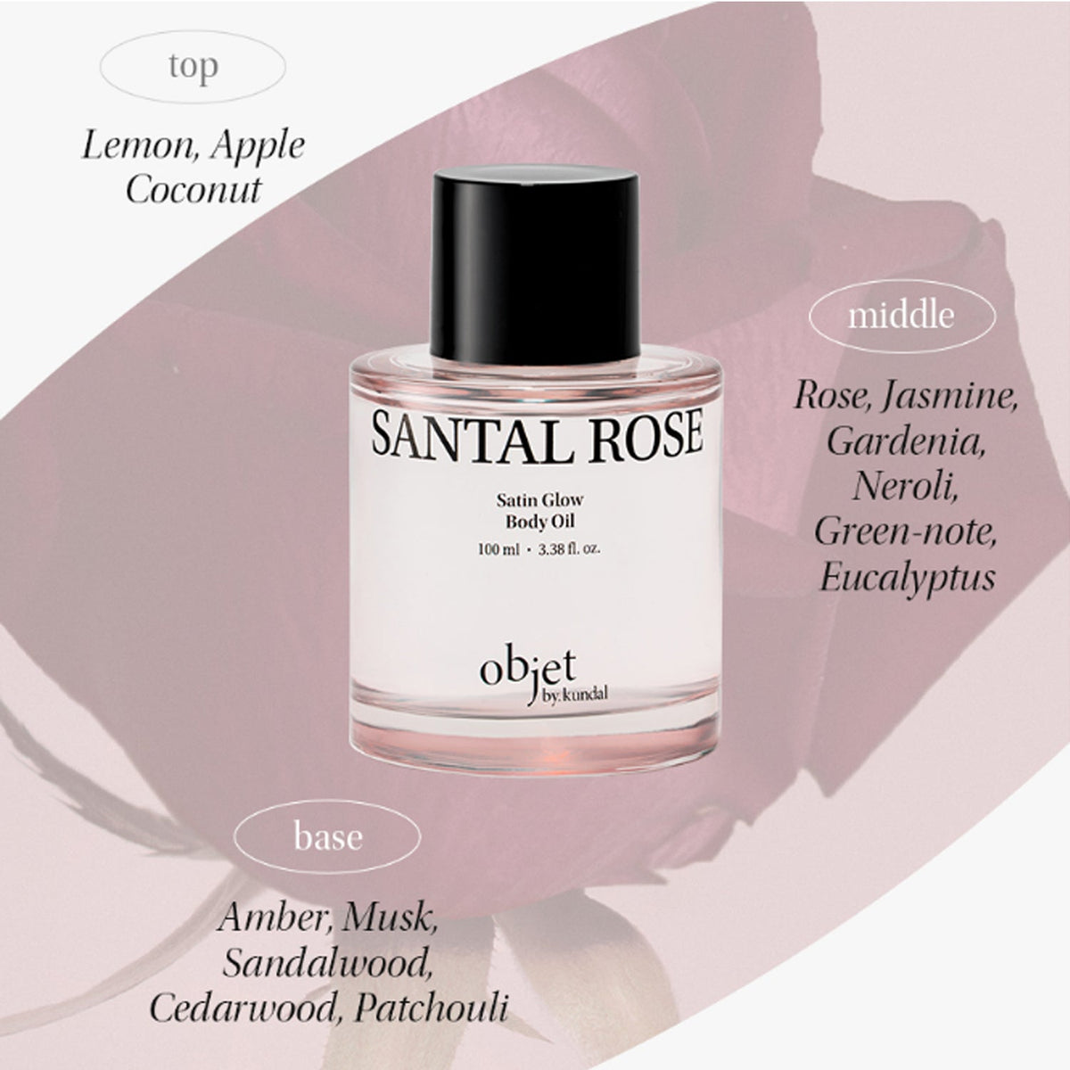 Objet by KUNDAL Satin Glow Body Oil 100ml 4 Types