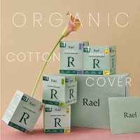 Rael Organic Cotton Cover Sanitary Pads 6-Pack Set (Large)