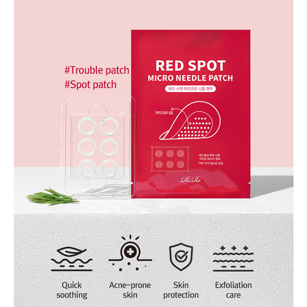 RiRe Red Spot Micro Needle Patch 6ea