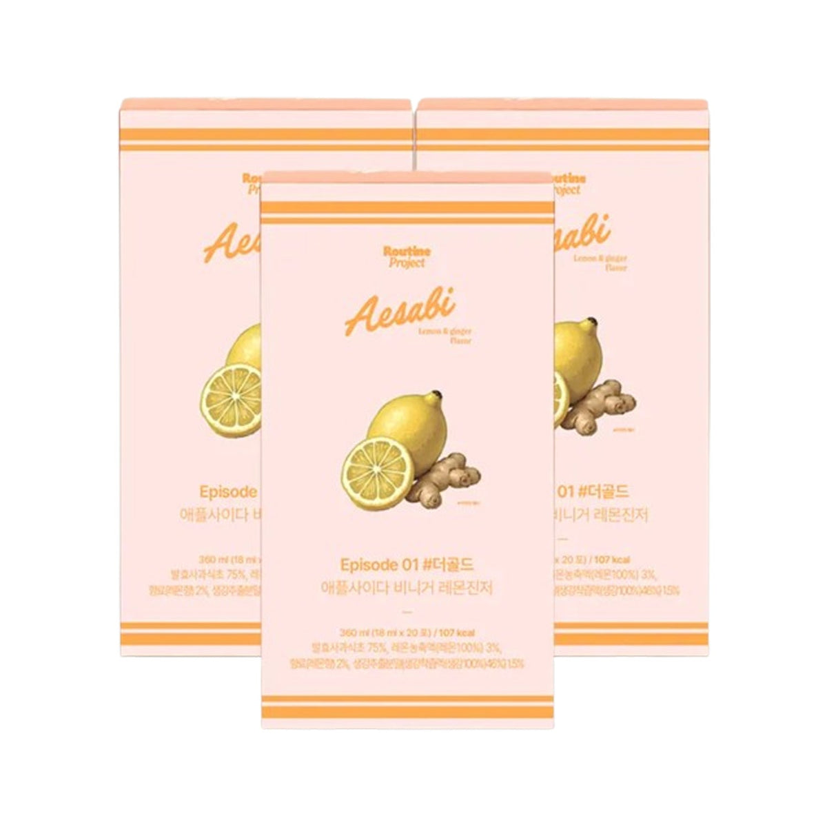 Routine Project The Gold Apple Cider Vinegar (Lemon & Ginger) 3 BOX
