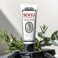 SENTO Prime High-Fluoride Black Charcoal Toothpaste (Spearmint Flavor) - 4 Pack (120g x 4)