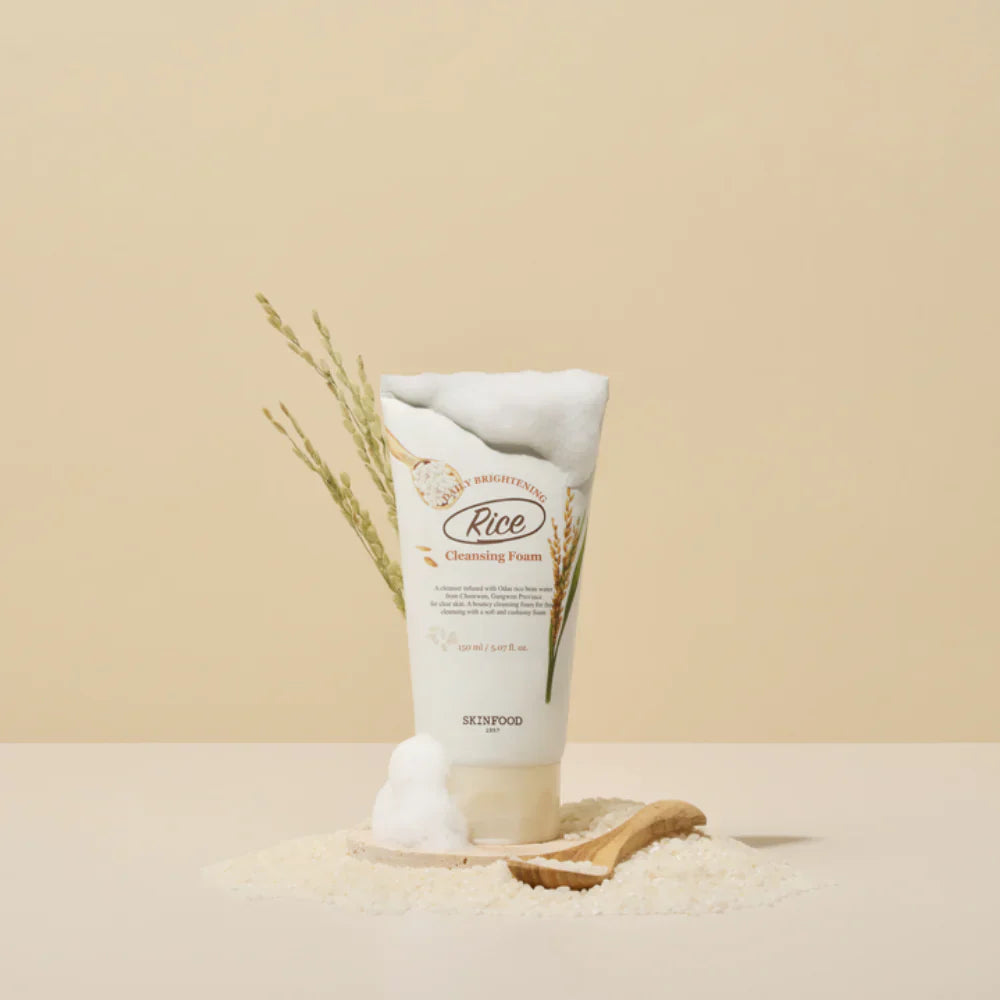 (Mhark) SKINFOOD Rice Daily Brightening Cleansing Foam 150ml - DODOSKIN