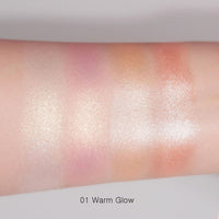 Get a radiant makeup look with the 7.8g WAKEMAKE Glow Contouring Highlighter Palette, featuring multiple shades.