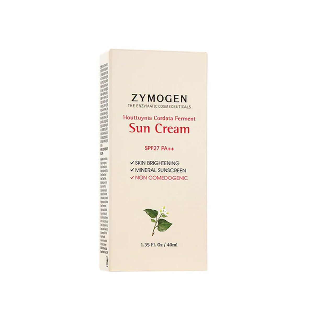 ZYMOGEN Houttuynia Cordata Ferment Sun Cream SPF27 PA++ 40ml