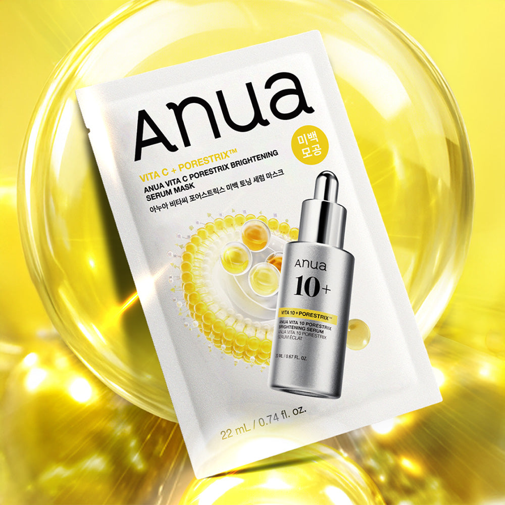 Anua Vita C Pore-strict Whitening Toning Serum Mask * 10ea