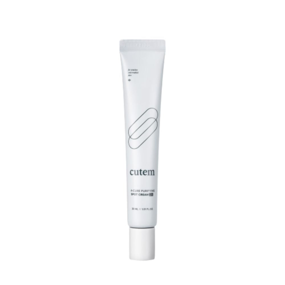 The cutem A-cure Purifying Spot Cream 2X 30ml is a targeted treatment designed to address blemishes and acne-prone skin.