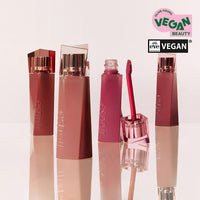 This lip tint offers a high-shine, glossy finish with rich, vibrant color that glides smoothly onto your lips.