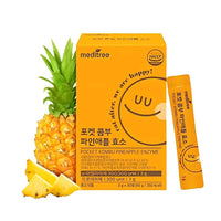 Enjoy a tropical boost of health with meditree Pocket Kombu Pineapple Enzyme. This pack contains 30 convenient 3g sticks, each infused with kombu and pineapple enzymes to support digestive health and enhance nutrient absorption.