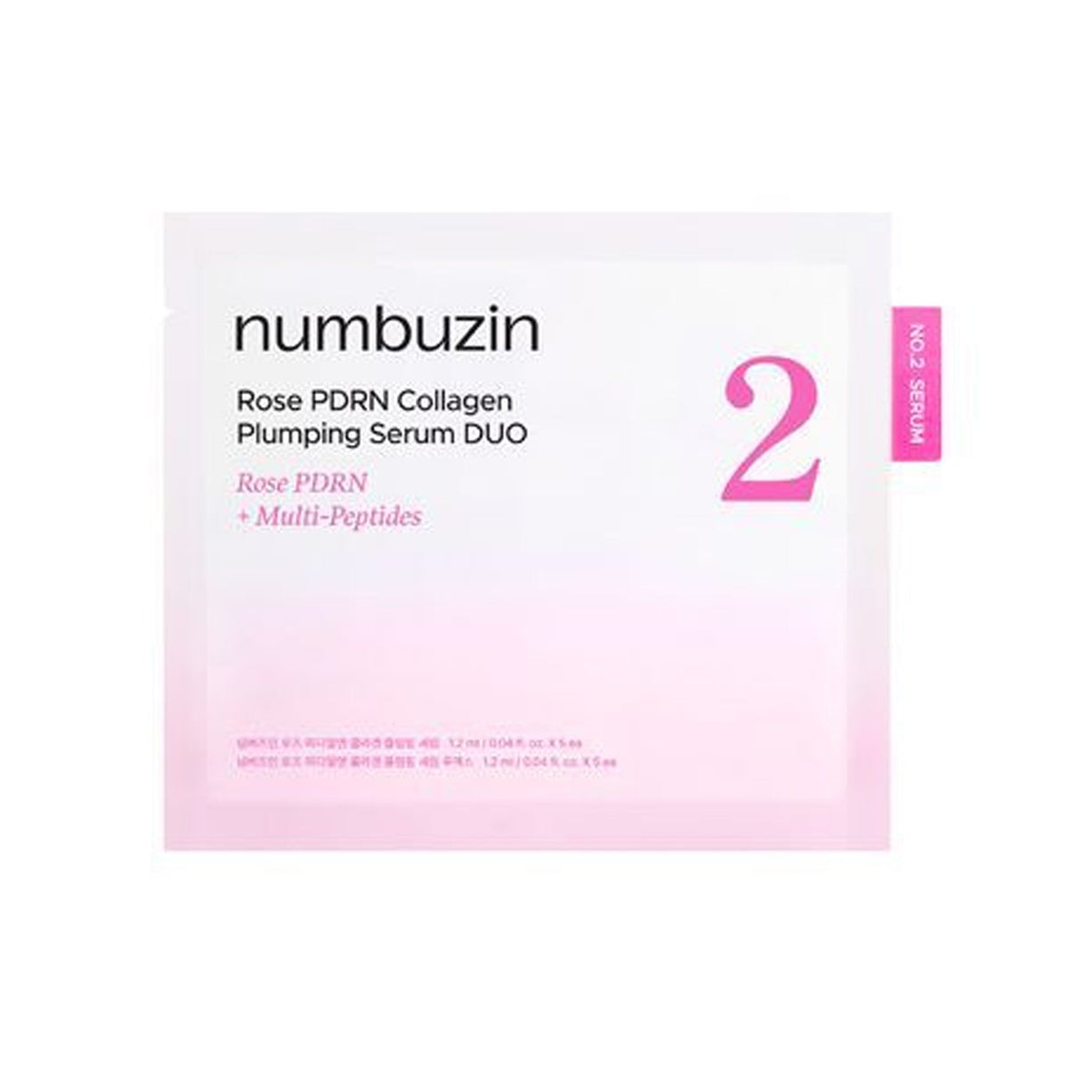 numbuzin No.2 Rose PDRN Collagen Plumping Serum Mini Duo 10ml (Mild 1ml × 5ea + Intensive 1ml × 5ea)