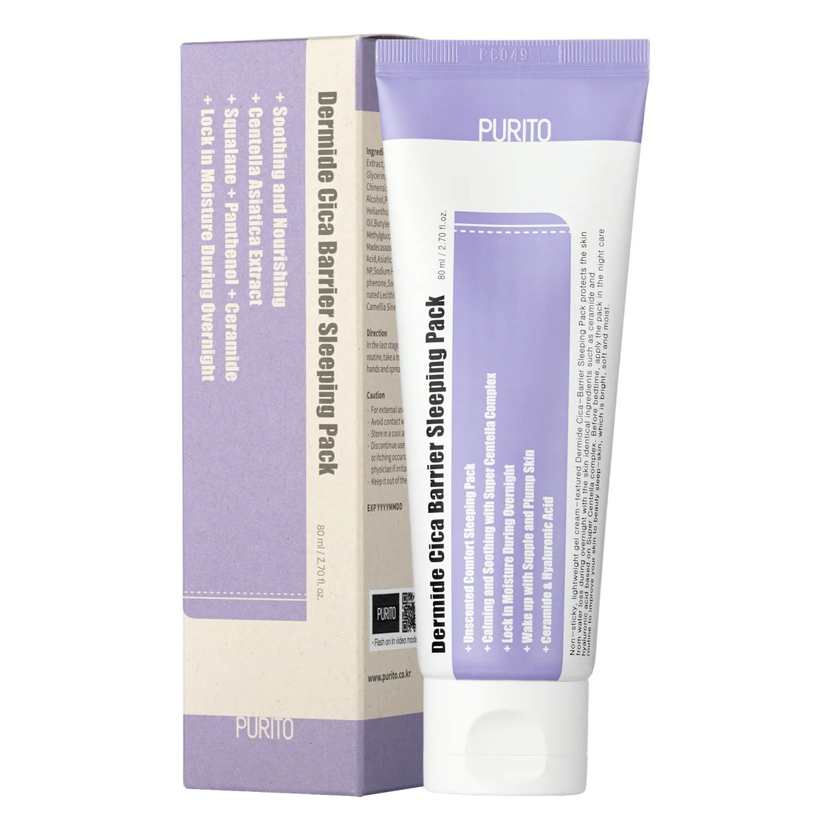 PURITO Dermide Cica Barrier Sleeping Pack 80ml