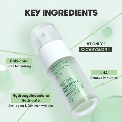 VT Cosmetics Cica Reti-A Essence 0.1 30ml - DODOSKIN