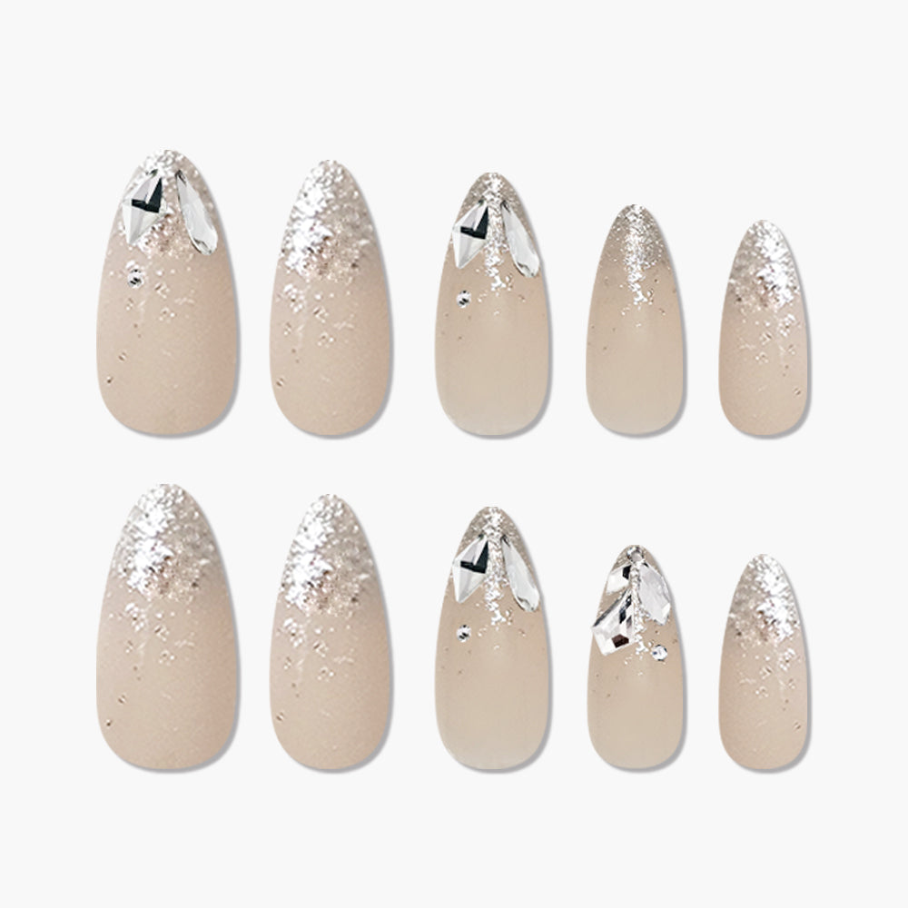 MUZMAK Nail Tips 36pcs #Splash(Round Stiletto)