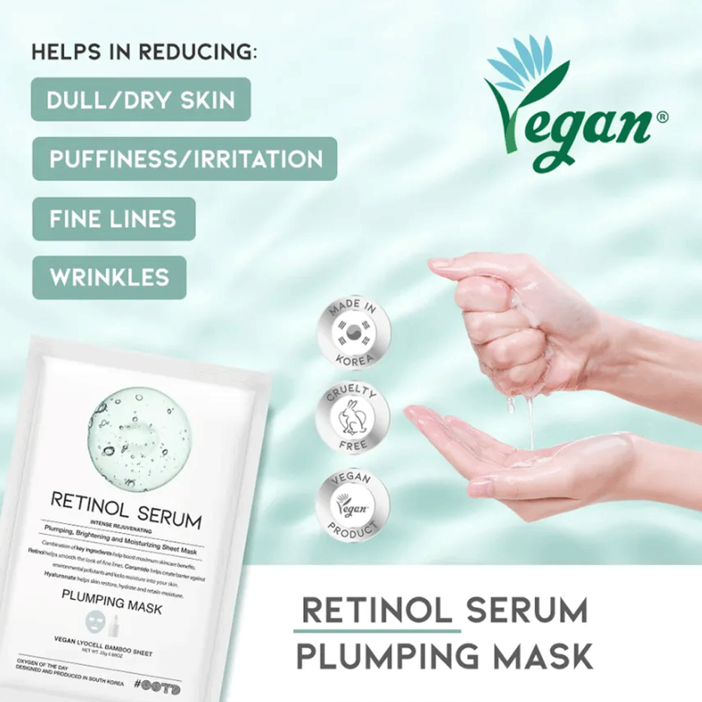 OOTD Retinol Serum Plumping Mask 25g *10ea - DODOSKIN