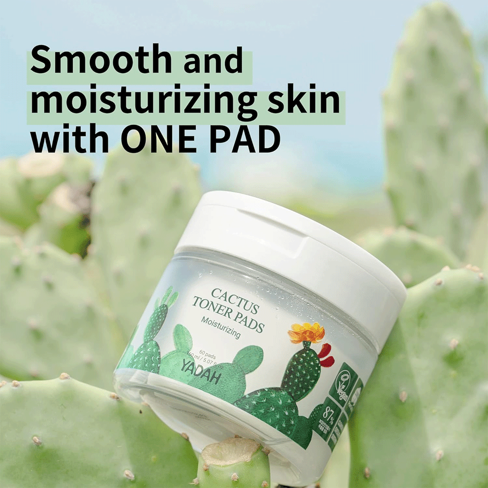 (NEWA) YADAH Cactus Toner Pads 60 pads - DODOSKIN