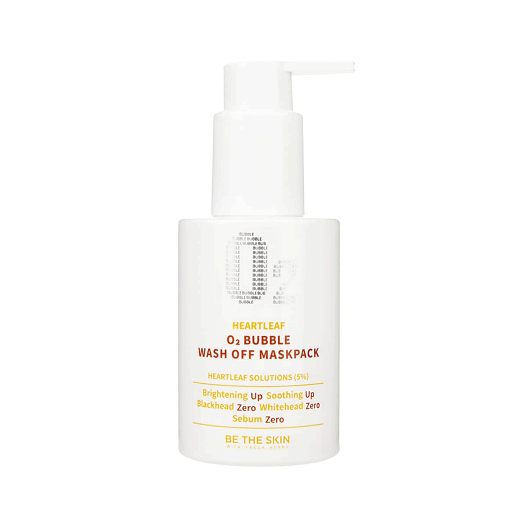 be the skin Heartleaf O2 Bubble Wash Off Maskpack 120g