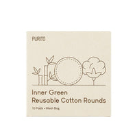 [PURITO] Inner Green Reusable Cotton Rounds 10ea - Dodoskin