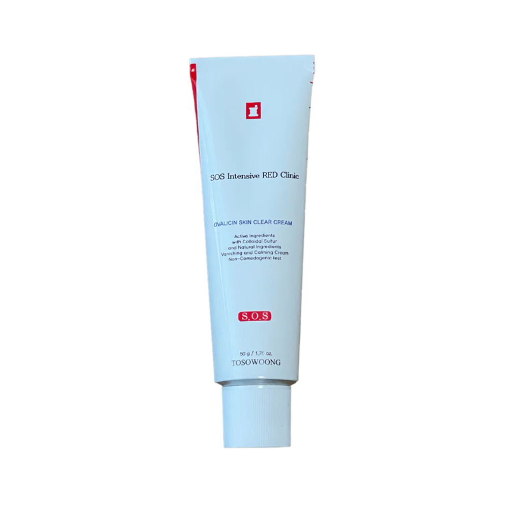 TOSOWOONG SOS Intensive Red Clinic Ovalicin Skin Clear Cream 50g - DODOSKIN