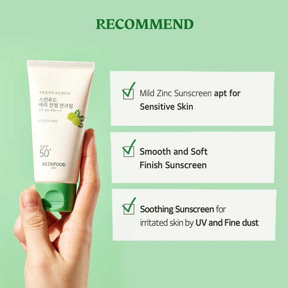 SKINFOOD Berry Soothing Sun Cream SPF 50+ PA++++ 50ml - DODOSKIN
