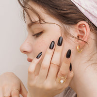 MUZMAK Nail Tips 36pcs #New Black(Almond)