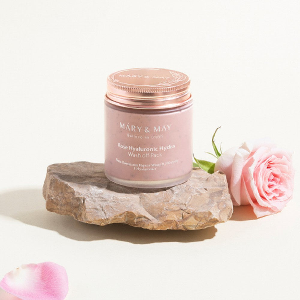 Mary&May Rose Hyaluronic Hydra Wash off Pack 125g - DODOSKIN