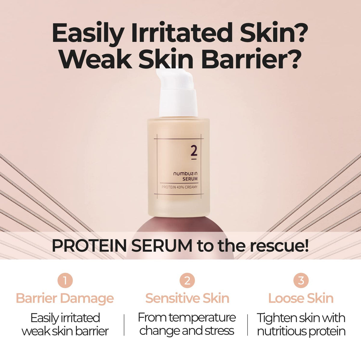 numbuzin No.2 Protein 43% Creamy Serum 50ml