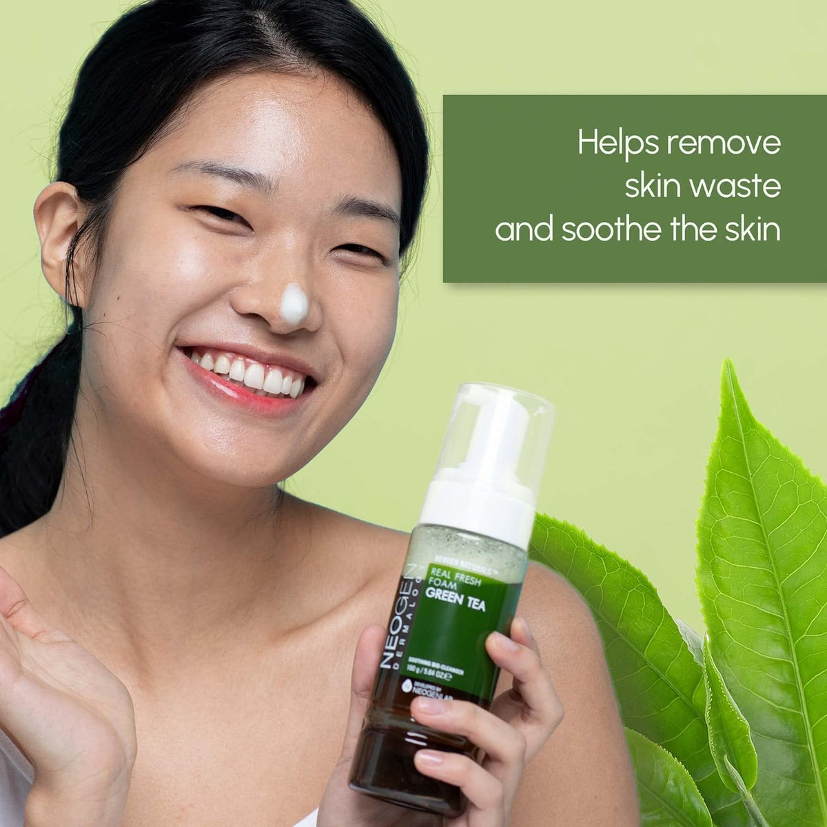NEOGEN DERMALOGY Real Fresh Foam Cleanser Green Tea 160g - DODOSKIN