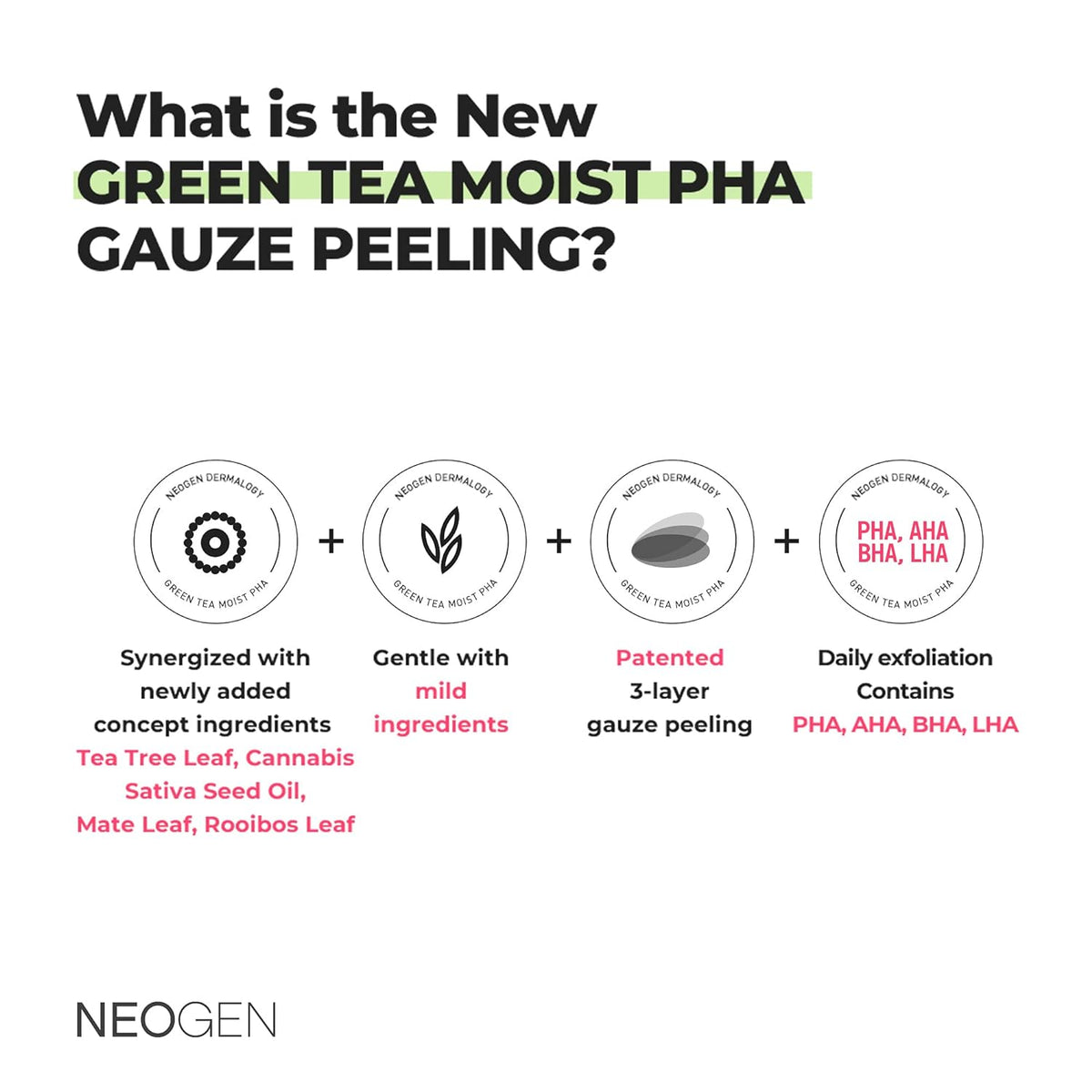 NEOGEN DERMALOGY Green Tea Moist Pha Gauze Peeling 30ea