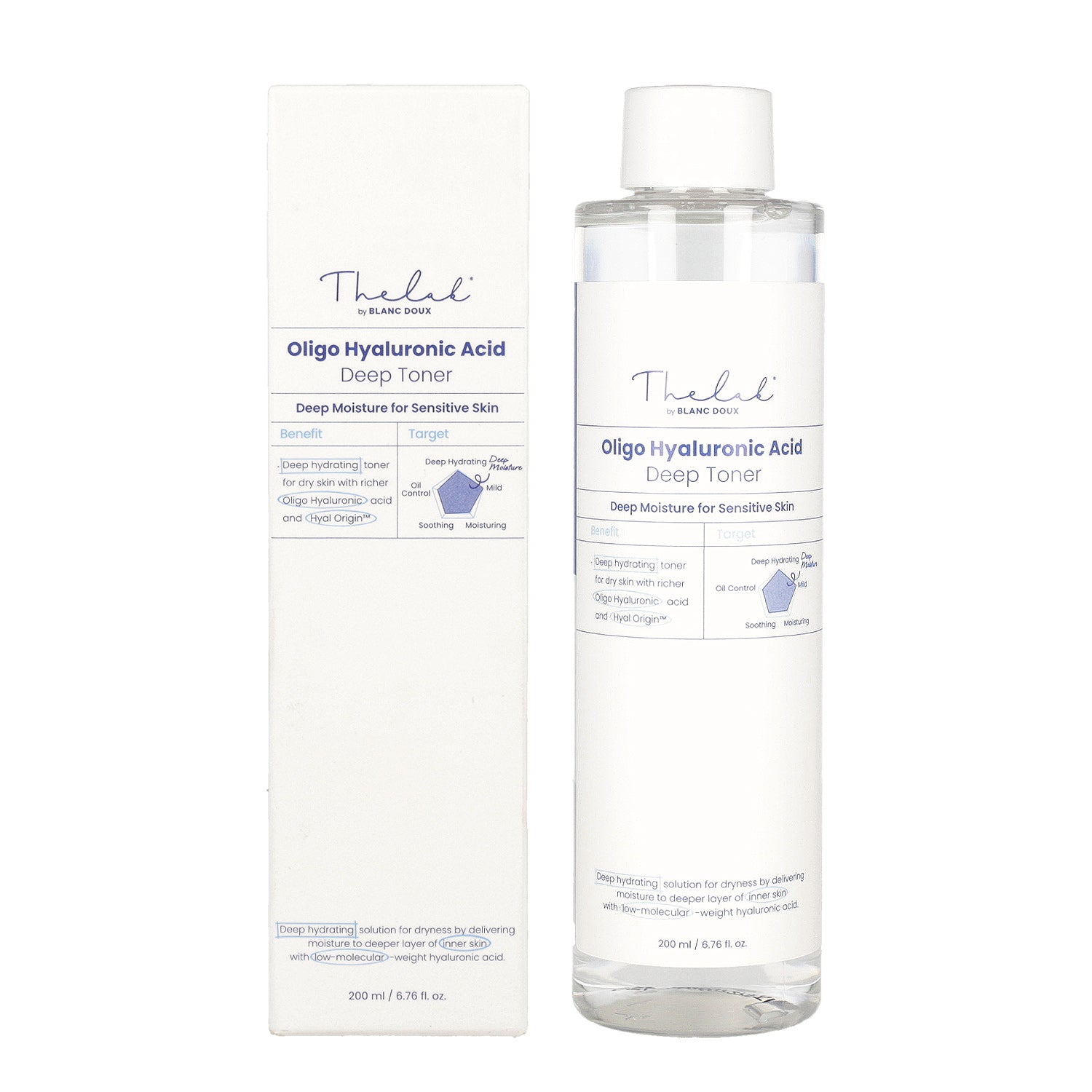 THE LAB by blanc doux Oligo Hyaluronic Acid Deep Toner 200ml