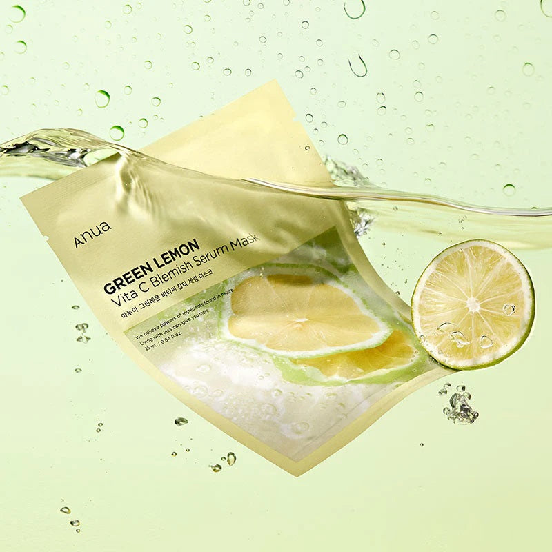Anua Green Lemon Vita C Blemish Serum Mask 25ml 10ea